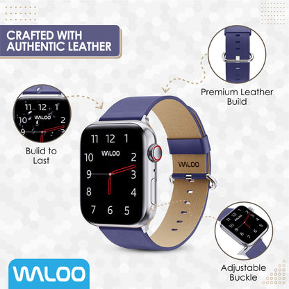 Waloo Leather Grain Band For Apple Watch
