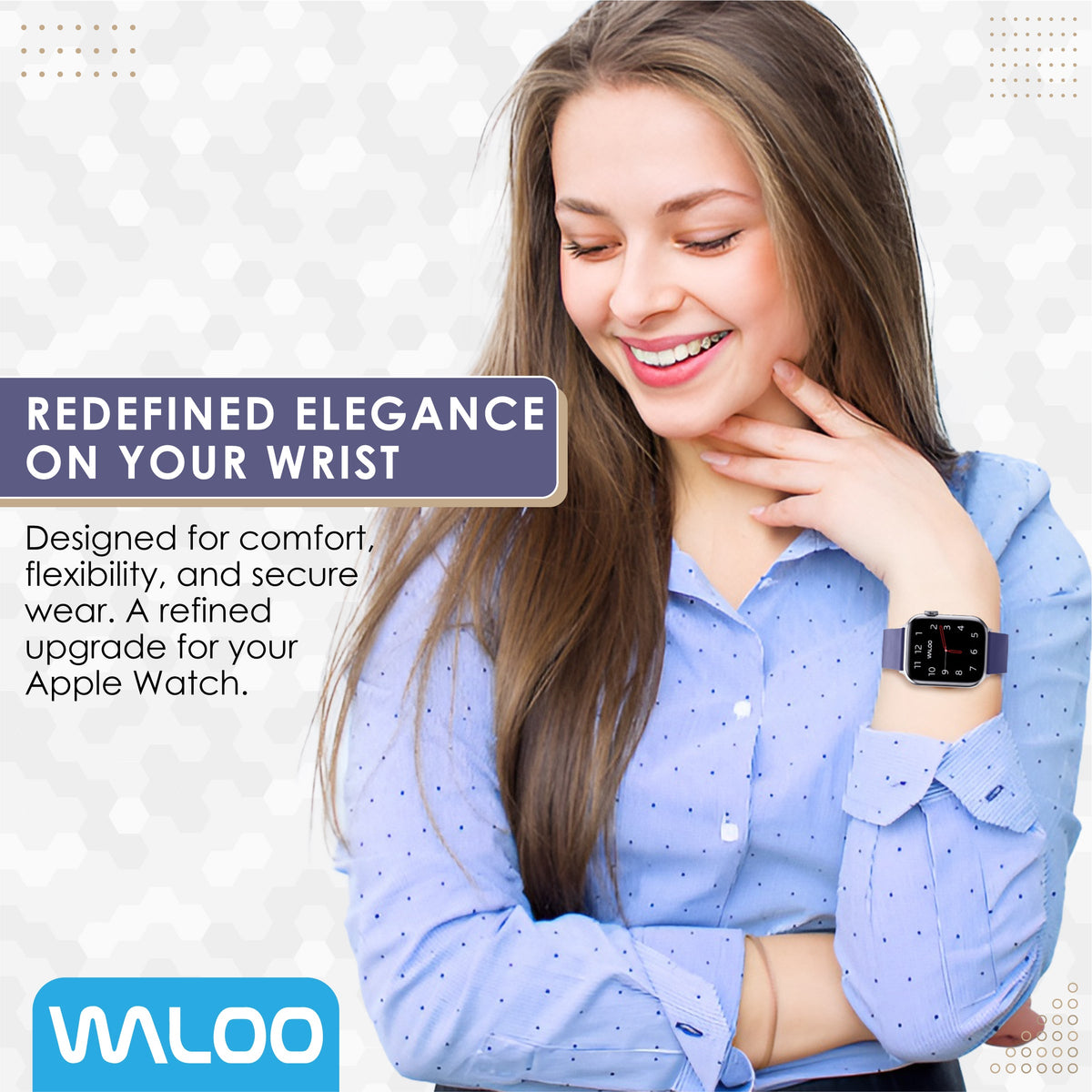 Waloo Leather Grain Band For Apple Watch