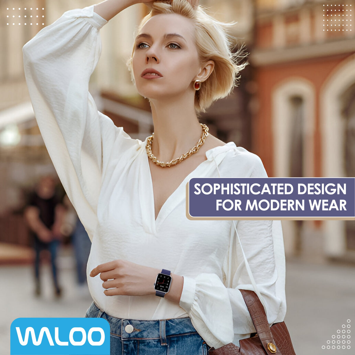 Waloo Leather Grain Band For Apple Watch