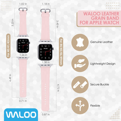 Waloo Leather Grain Band For Apple Watch