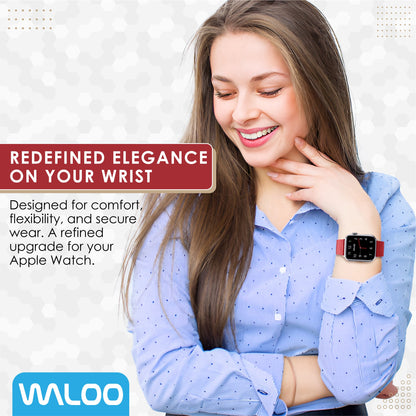 Waloo Leather Grain Band For Apple Watch