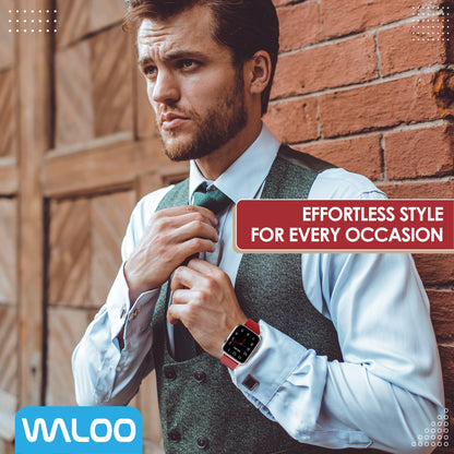 Waloo Leather Grain Band For Apple Watch