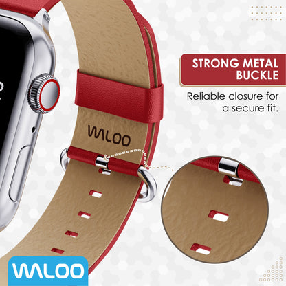 Waloo Leather Grain Band For Apple Watch