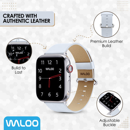 Waloo Leather Grain Band For Apple Watch