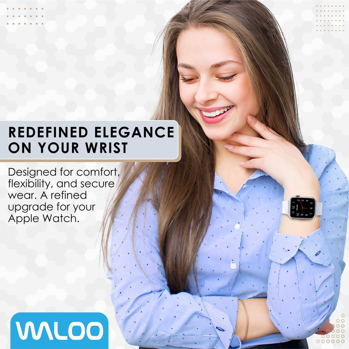 Waloo Leather Grain Band For Apple Watch