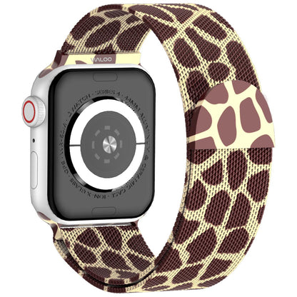 Waloo Animal Printed Magnetic Mesh Band For Apple Watch