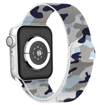 Waloo Camo Printed Magnetic Mesh Band For Apple Watch