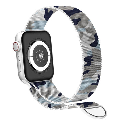 Waloo Camo Printed Magnetic Mesh Band For Apple Watch