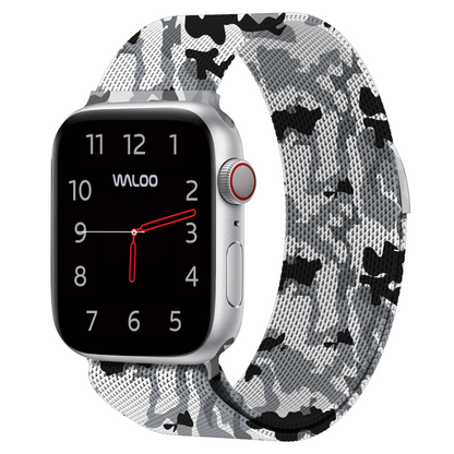 Waloo Camo Printed Magnetic Mesh Band For Apple Watch