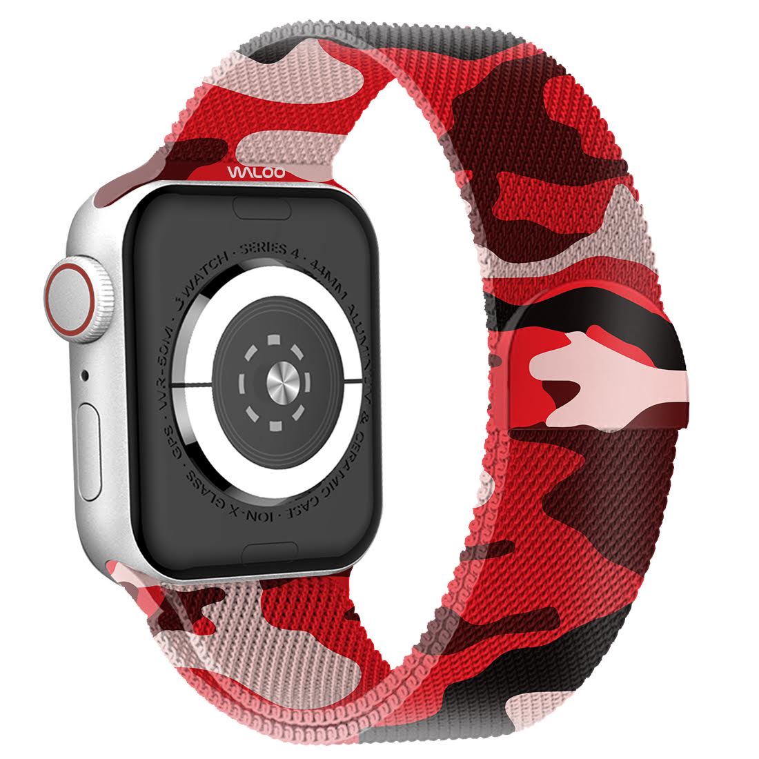 Waloo Camo Printed Magnetic Mesh Band For Apple Watch