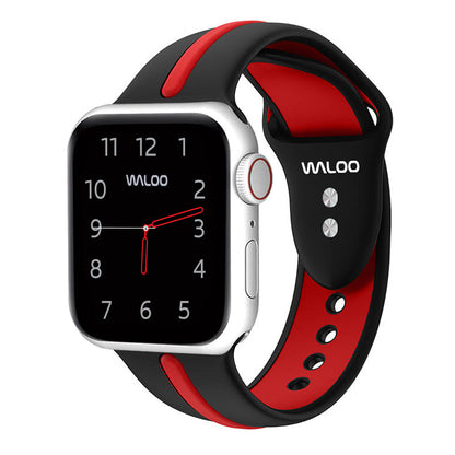 Waloo Two Tone Silicone Sport Band For Apple Watch