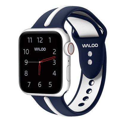 Waloo Two Tone Silicone Sport Band For Apple Watch