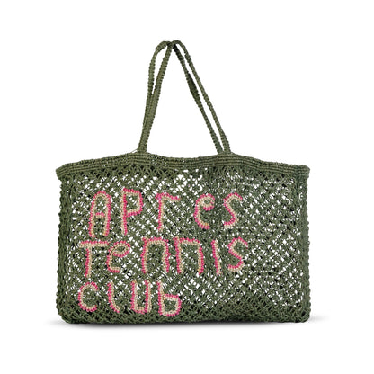 Apres Tennis Club Macrame Jute Tote