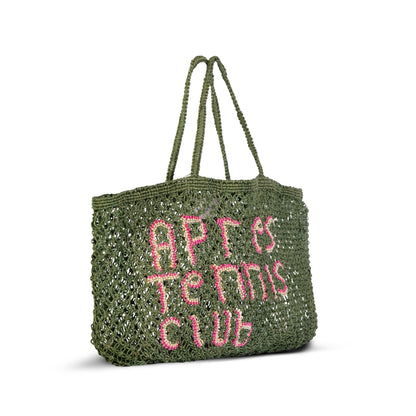 Apres Tennis Club Macrame Jute Tote
