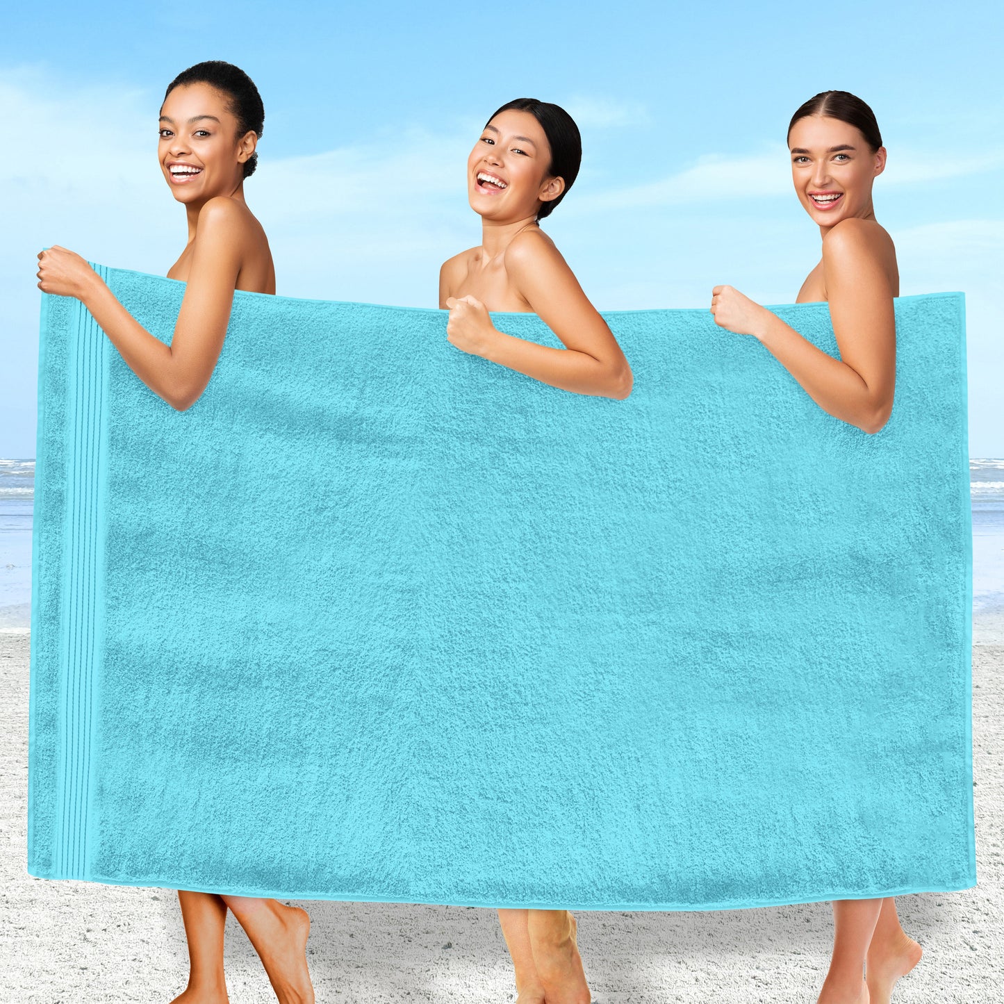 Elegant Comfort 1 Piece Premium Turkish Cotton Oversized Bath Sheet Towel 40 x 80 Inch