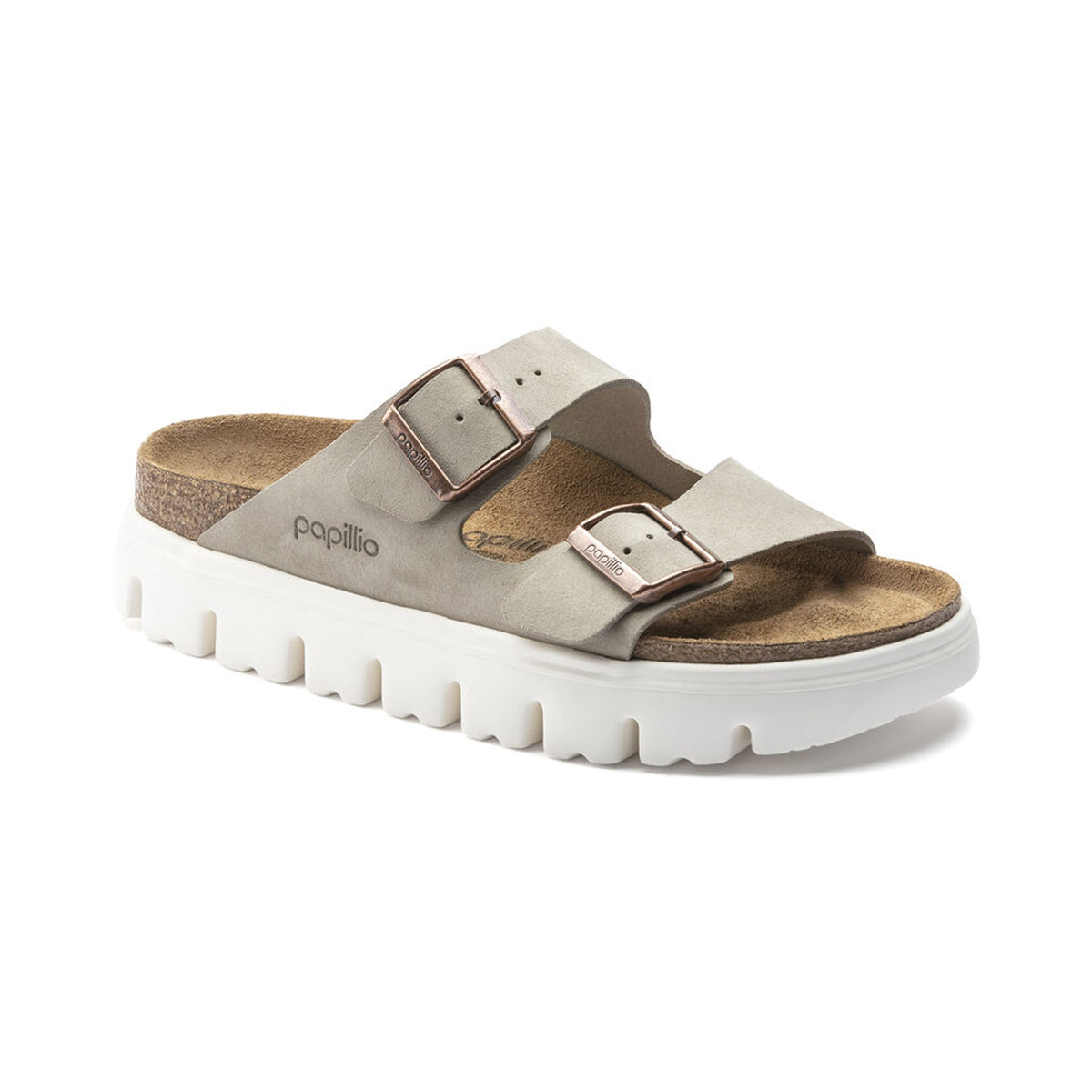 Birkenstock Women's Arizona Platform Suede Leather Ochre Sandals
