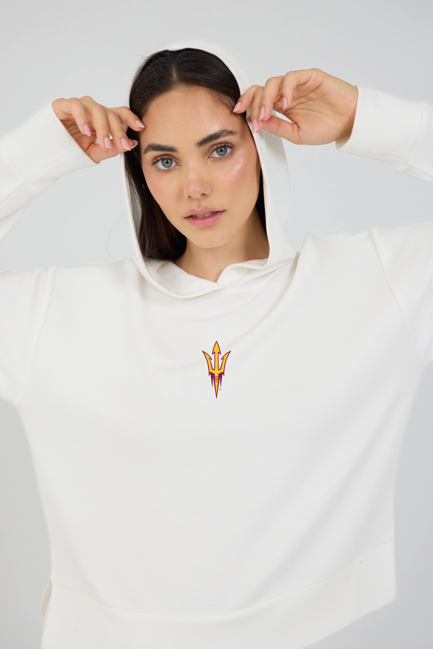 Relaxed Fit Waffle Hoodie Arizona State