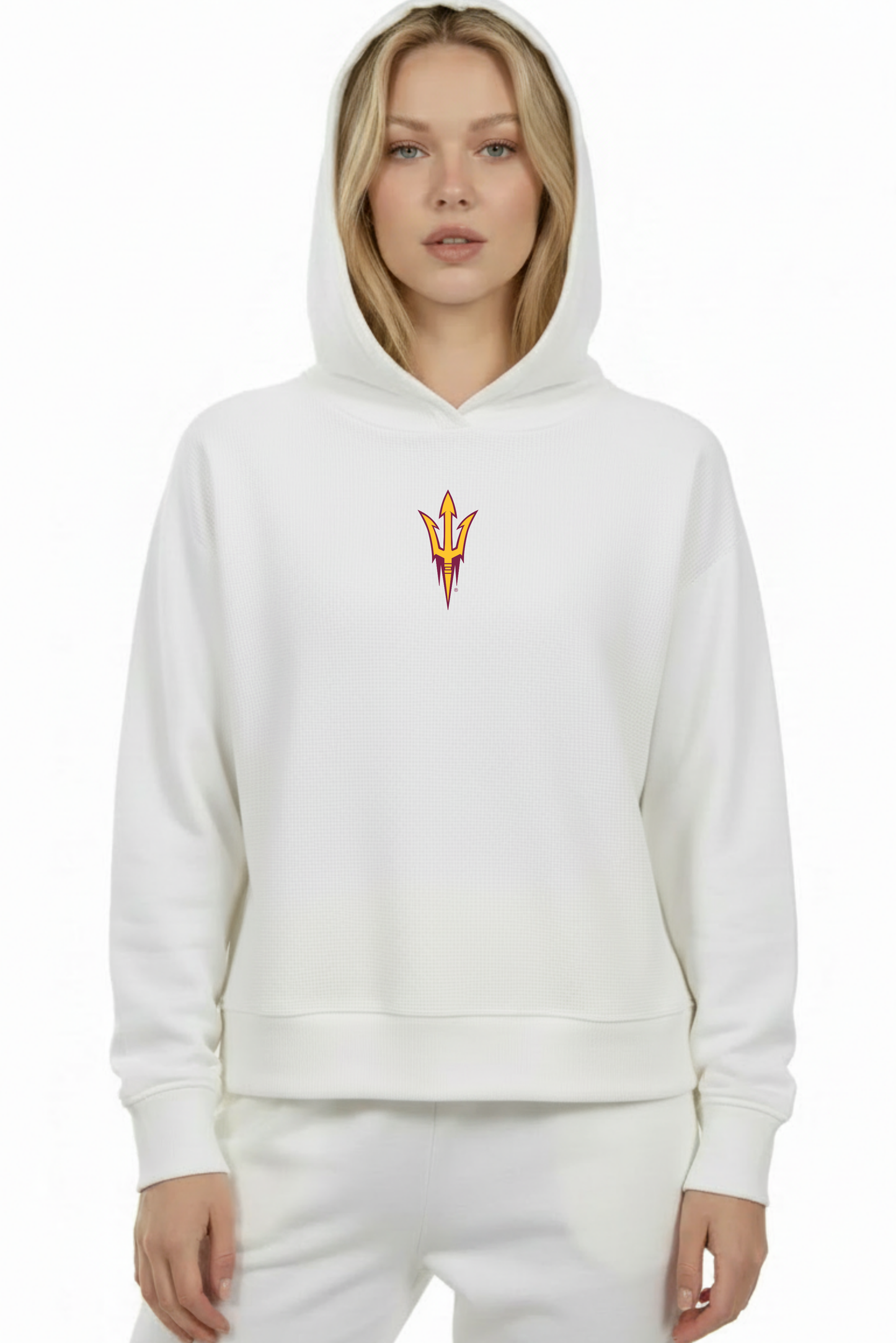 Relaxed Fit Waffle Hoodie Arizona State