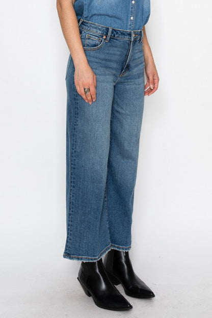 Ultra High Rise Crop Wide Jeans