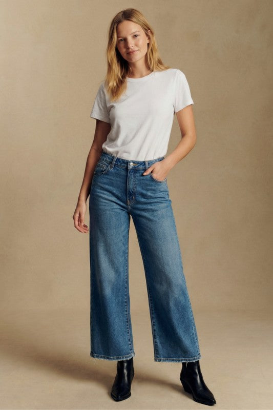 Ultra High Rise Crop Wide Jeans