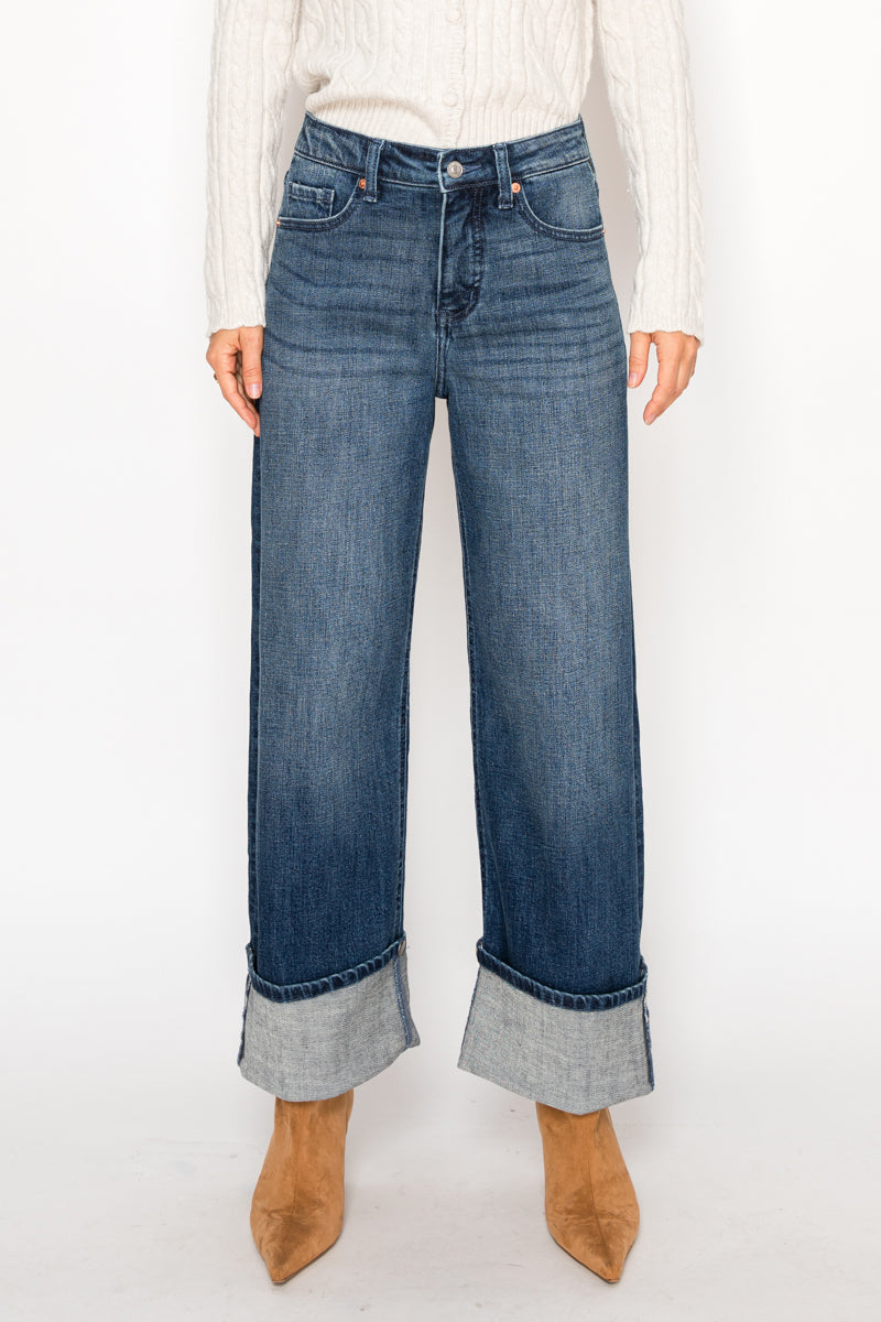 Tummy Control High Rise A-wide Jeans