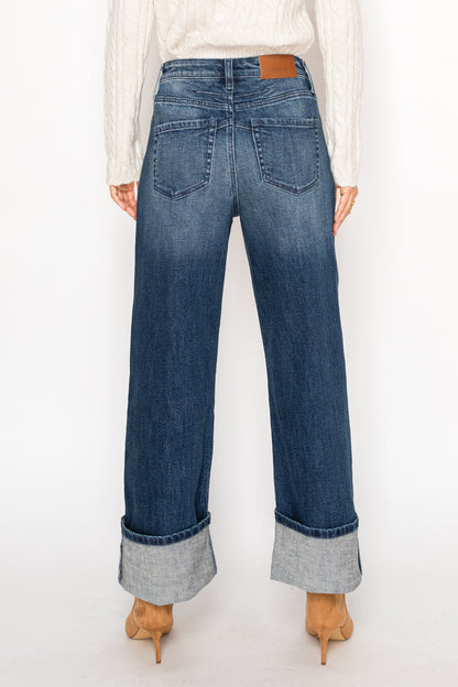 Tummy Control High Rise A-wide Jeans