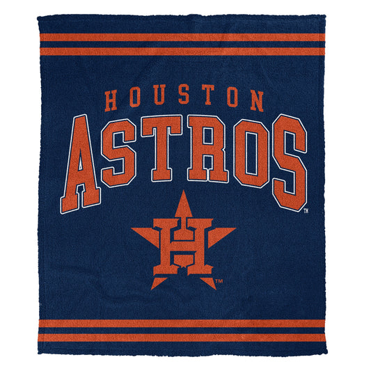 Houston Astros MLB Vintage Arch Cozy Knit Blanket - 510 Gsm - Hanger Pkg