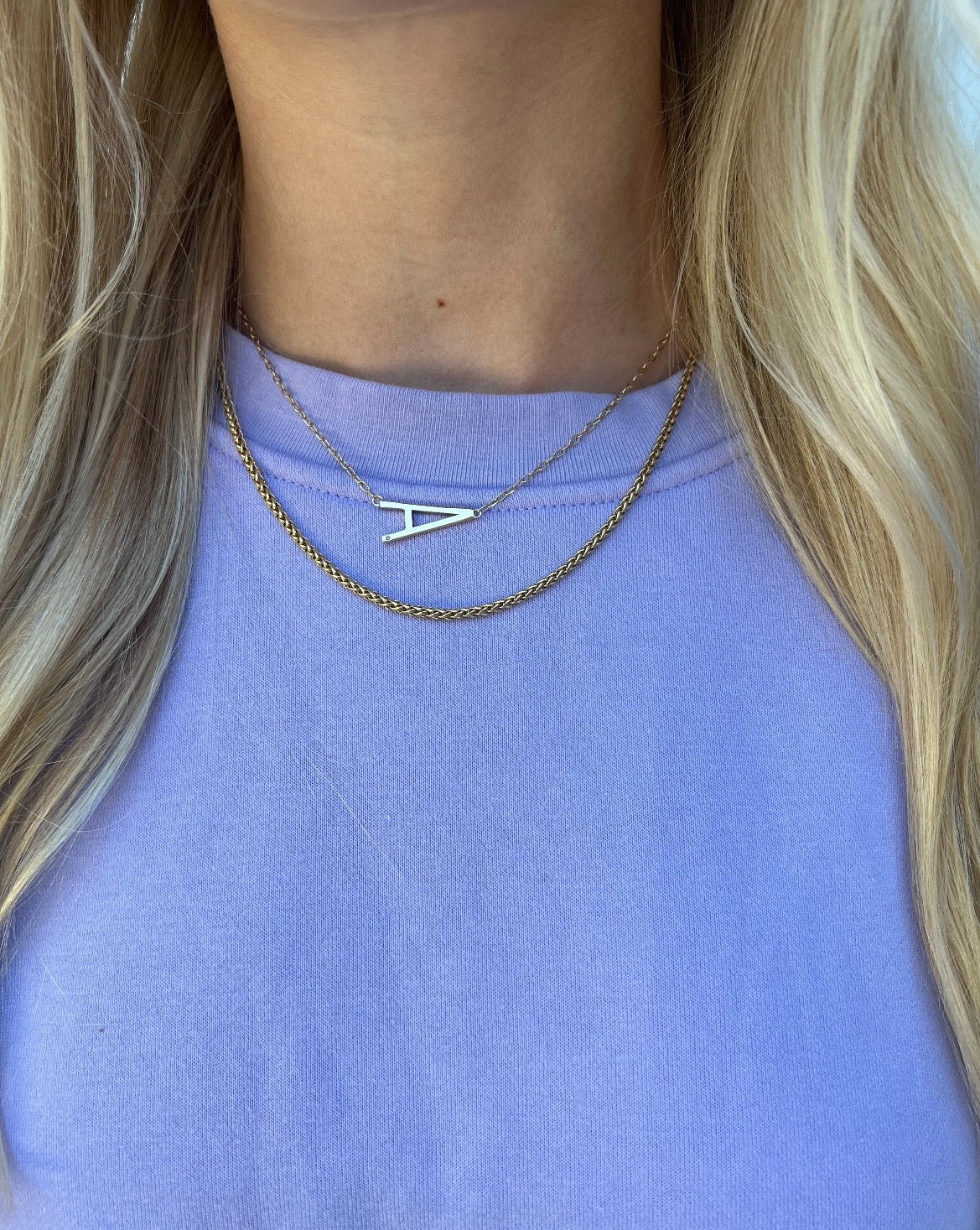 Initial A Precious Elongated Necklace