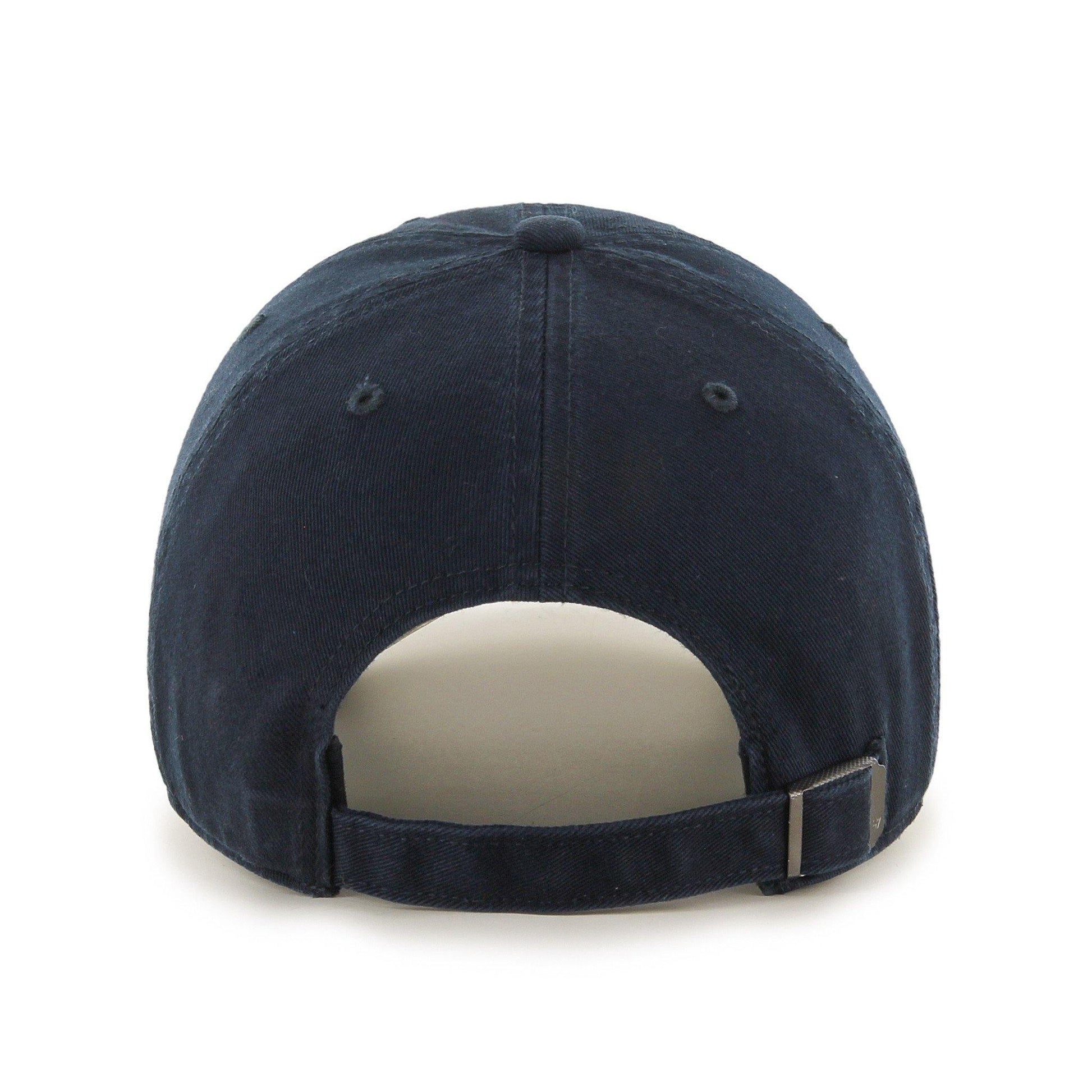 Mens 47 Brand Boston Red Sox Clean Up Strapback - Navy Blue (Small Logo) - sneakAR