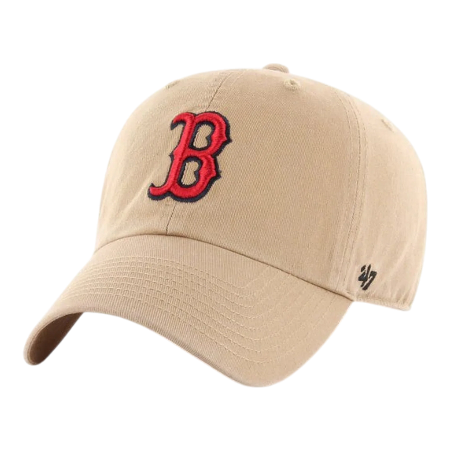 47 Brand Clean Up Boston Red Sox Strapback Hat — Khaki Adjustable Cap