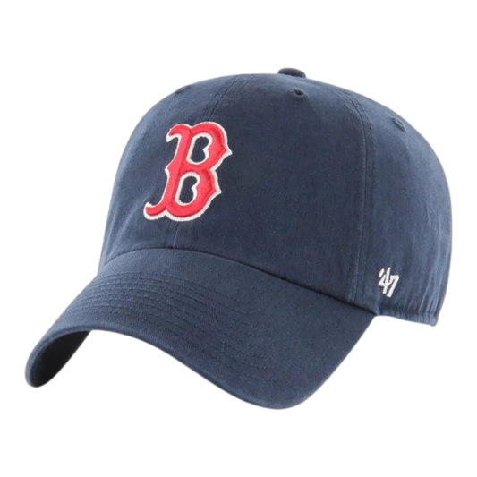 47 Brand Clean Up Boston Red Sox Strapback Hat — Navy Adjustable Cap
