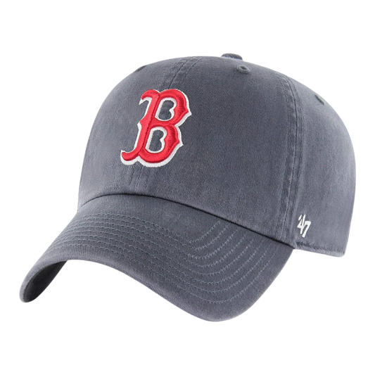 47 Brand Clean Up Boston Red Sox Strapback Hat — Vintage Navy Adjustable Cap