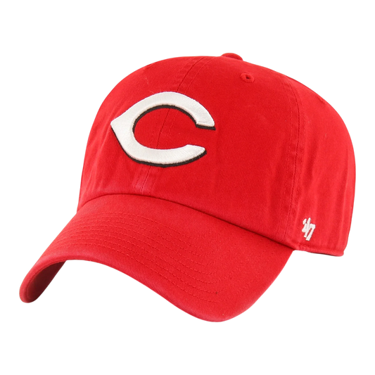 47 Brand Clean Up Cincinnati Reds Strapback Hat — Red Adjustable Cap