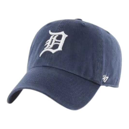 47 Brand Clean Up Detroit Tigers Strapback Hat — Navy Adjustable Cap