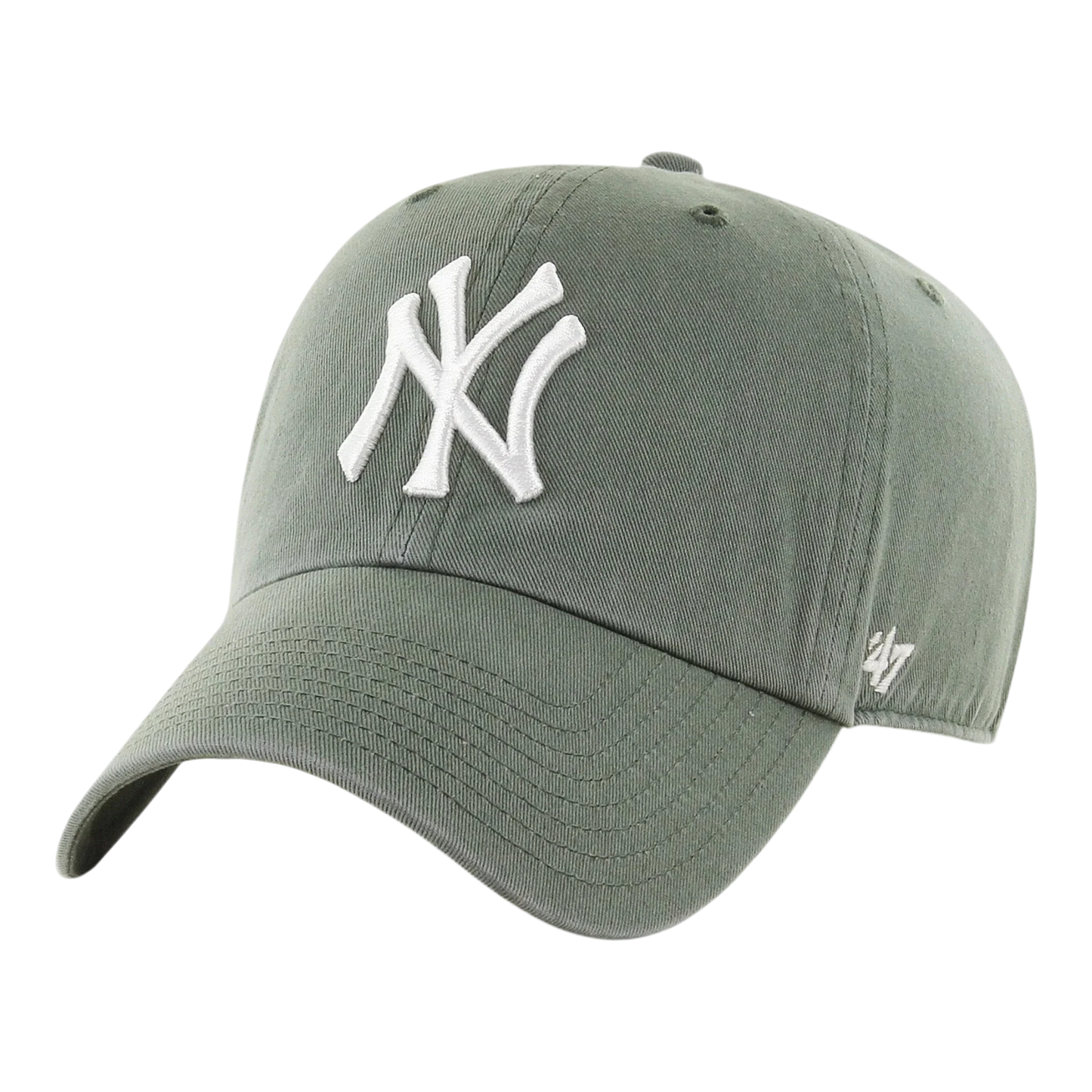 47 Brand Clean Up New York Yankees Strapback Hat — Moss Green Adjustable Cap