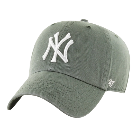 47 Brand Clean Up New York Yankees Strapback Hat — Moss Green Adjustable Cap