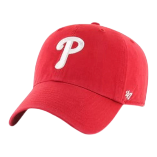 47 Brand Clean Up Philadelphia Phillies Strapback Hat — Red Adjustable Cap