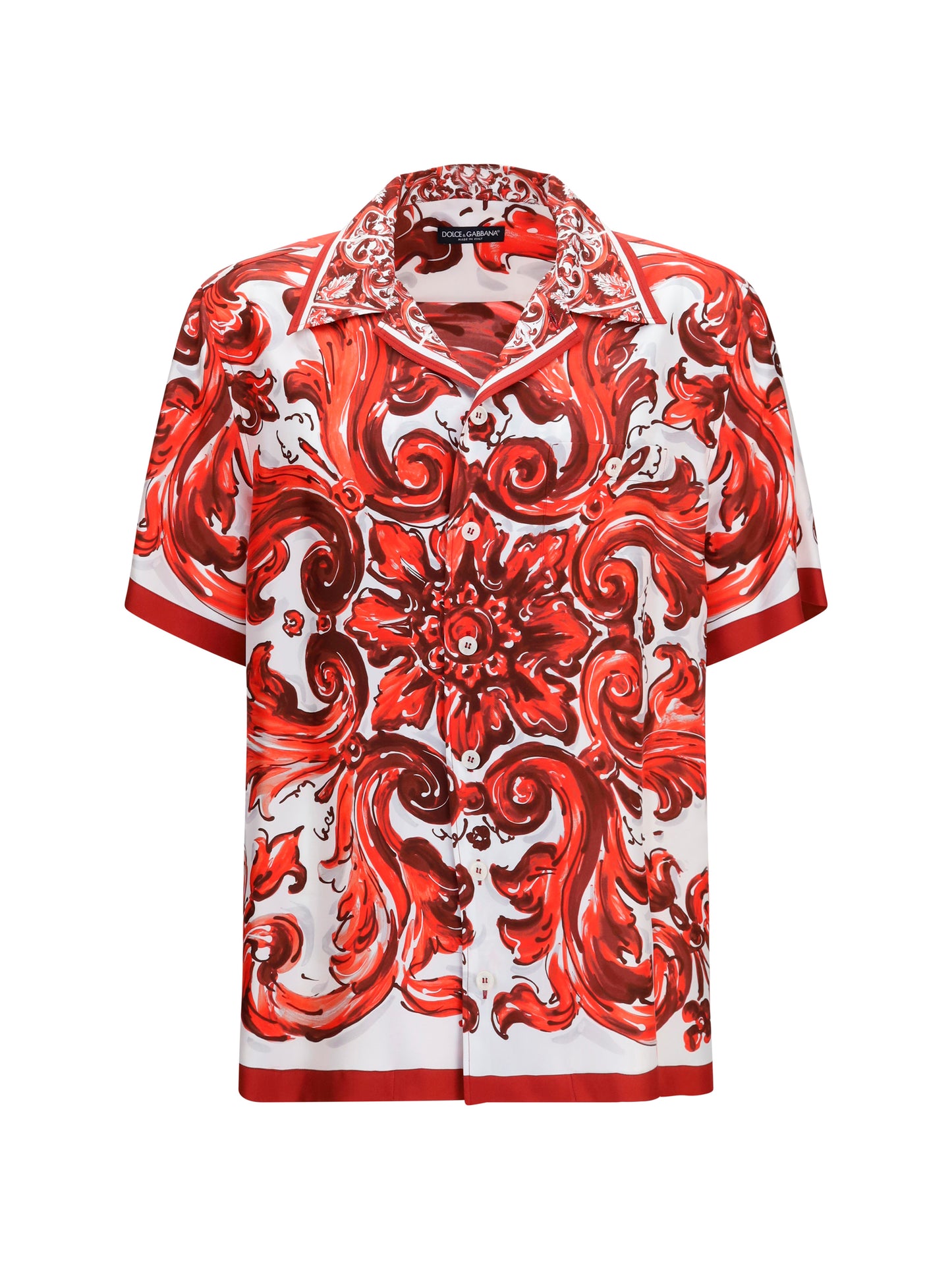 Shirt Maiolica Hawaii Red Silk