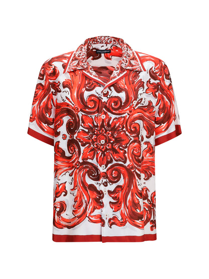Shirt Maiolica Hawaii Red Silk