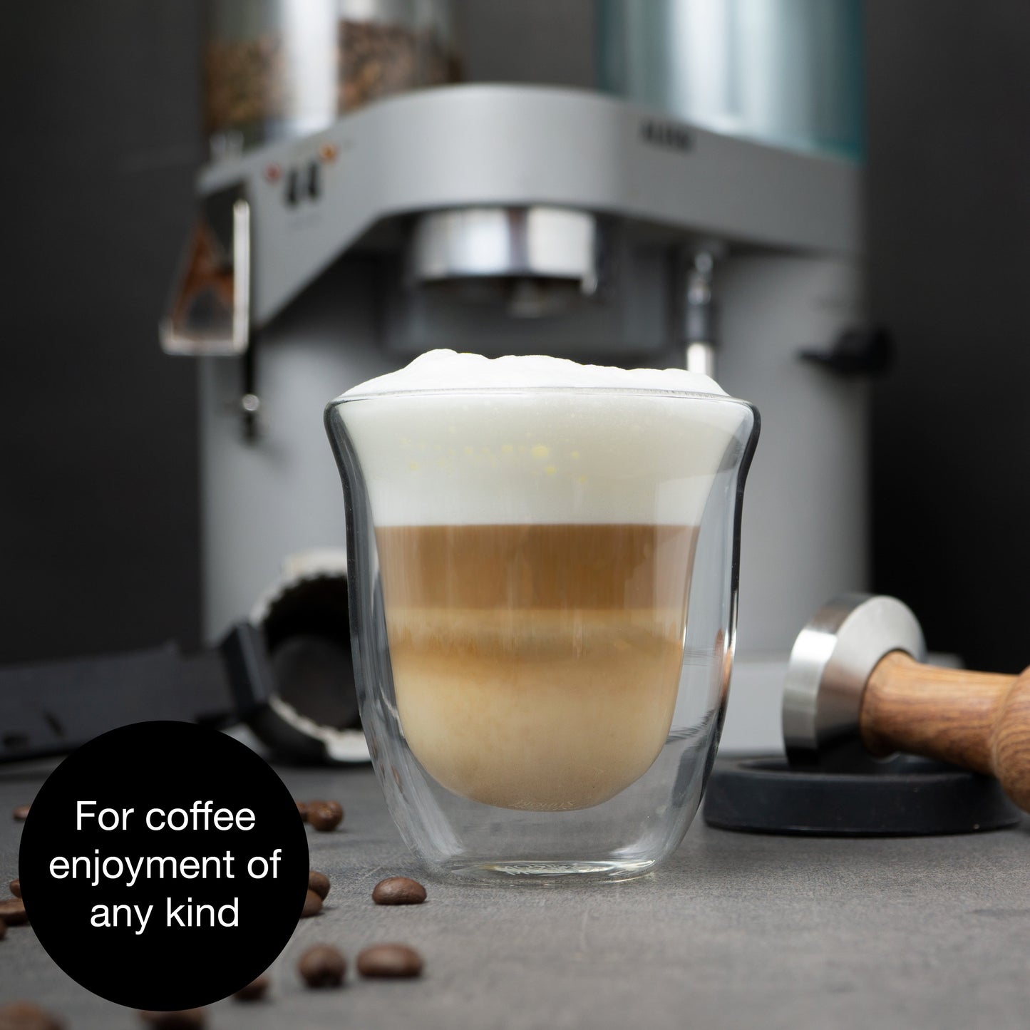 Moritz & Moritz Caffè Italia Napoli Double Walled Coffee Glasses | Set of 6 Hot & Cold Cups