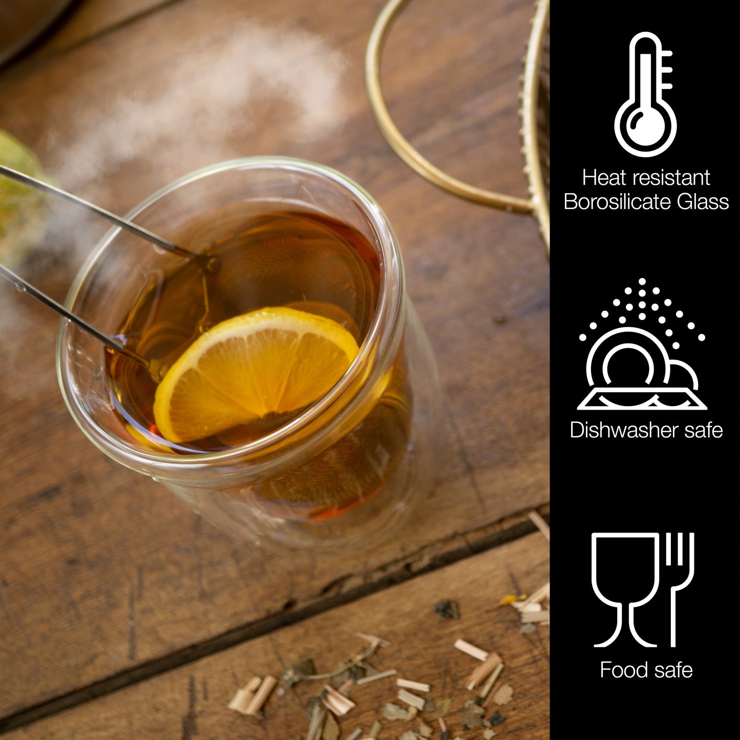 Moritz & Moritz Caffè Italia Napoli Double Walled Coffee Glasses | Set of 6 Hot & Cold Cups