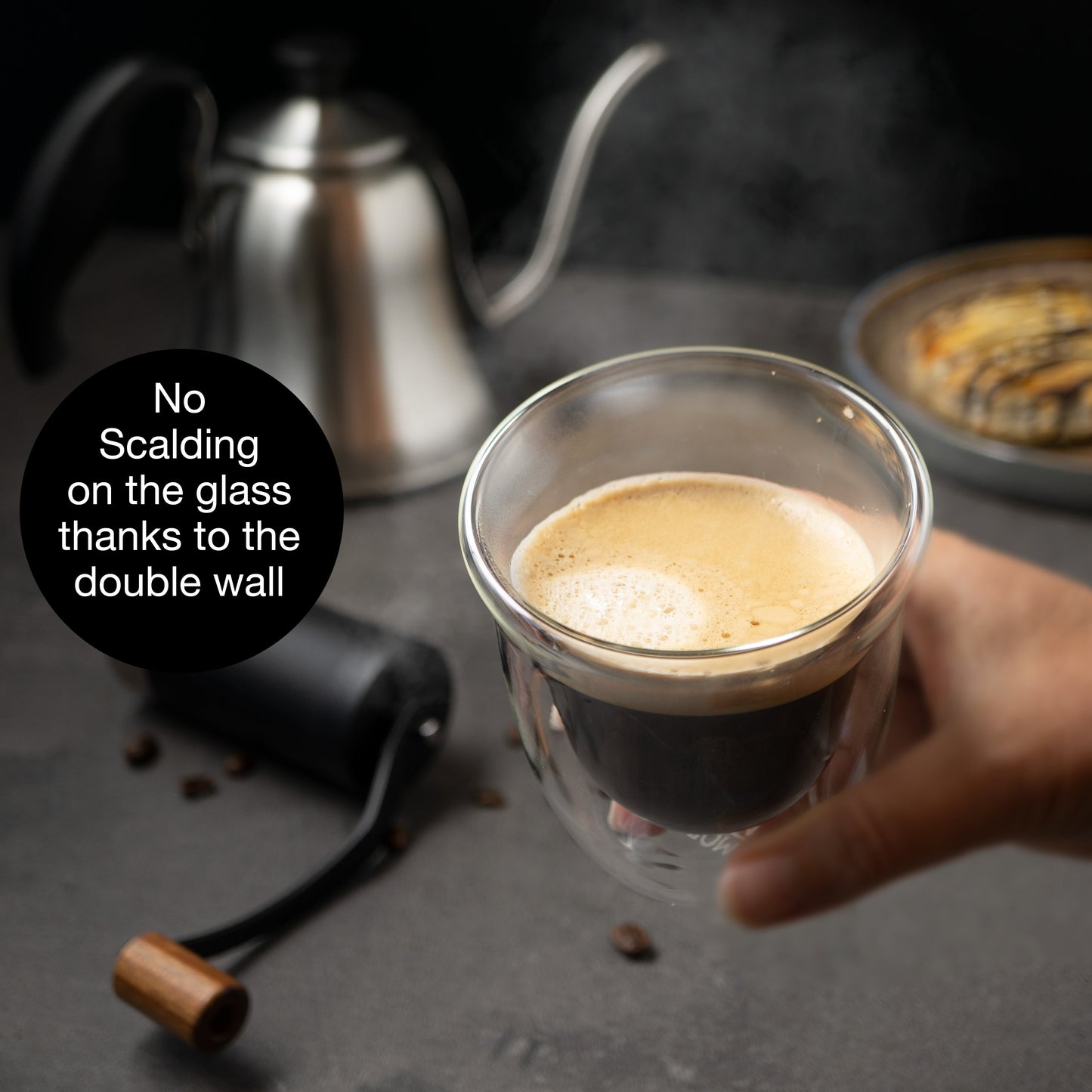 Moritz & Moritz Caffè Italia Napoli Double Walled Coffee Glasses | Set of 6 Hot & Cold Cups