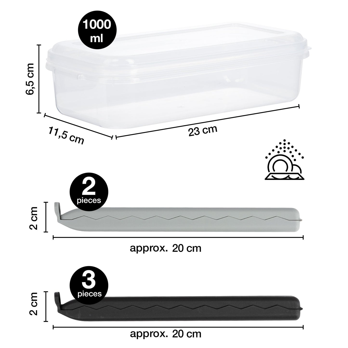 Moritz & Moritz 5 Large Bag Clips with Clear Storage Box | BPA-Free, Reusable & Hygienic