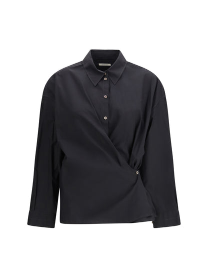 Shirt Cotton Blend Squid Ink