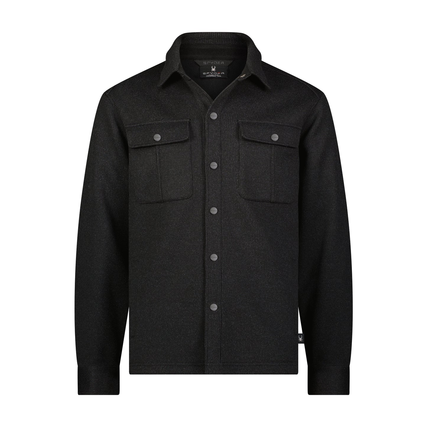 Men's Sweater Fleece Shacket - Black