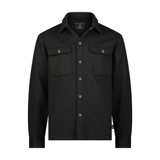 Men's Sweater Fleece Shacket - Black