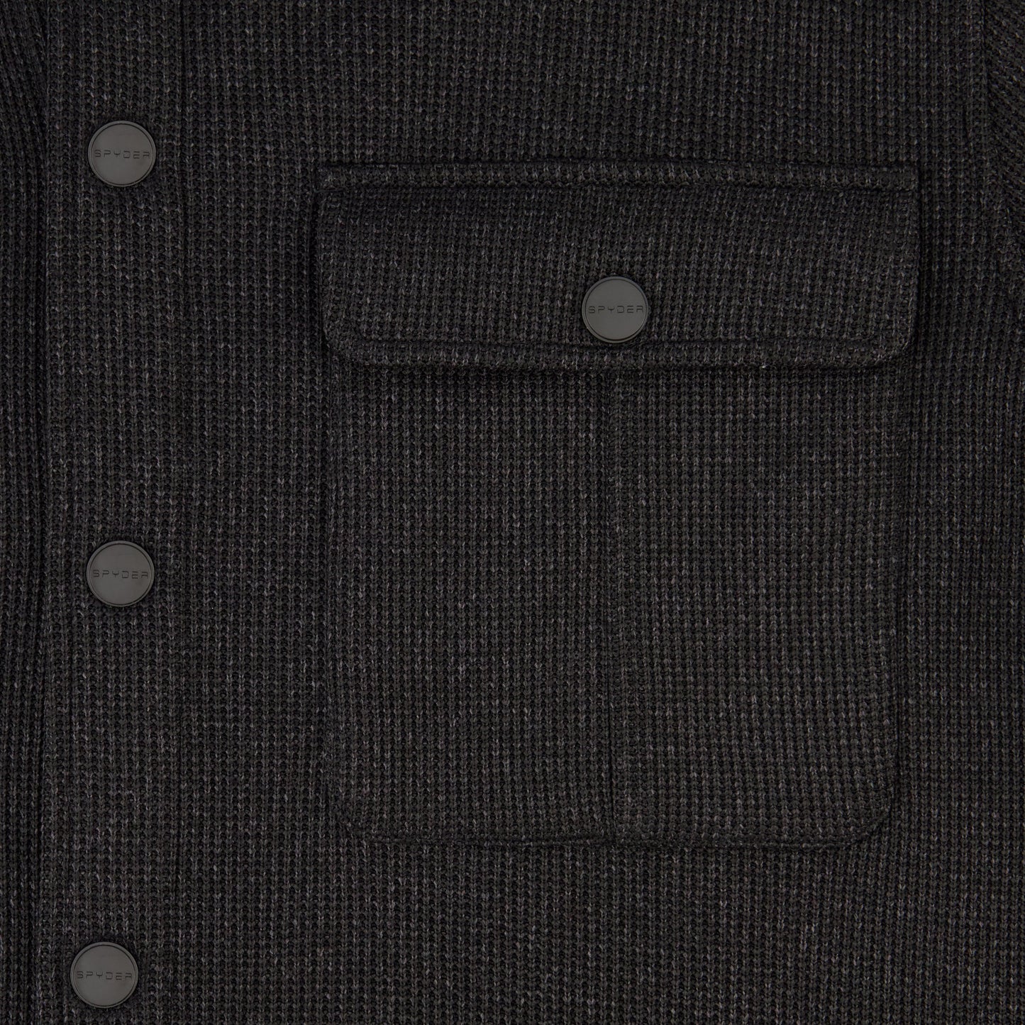 Men's Sweater Fleece Shacket - Black
