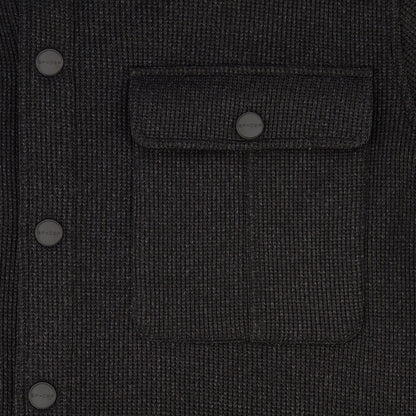 Men's Sweater Fleece Shacket - Black