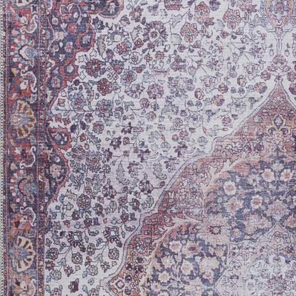Red Cael Tumble Dry Washable Rug - Clearance