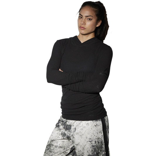 Reebok Women's The Noble Fight Long Sleeve Waffle Hoodie Sweaters